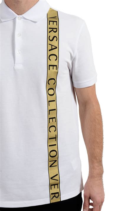 versace polo shirt white|versace look alike shirts.